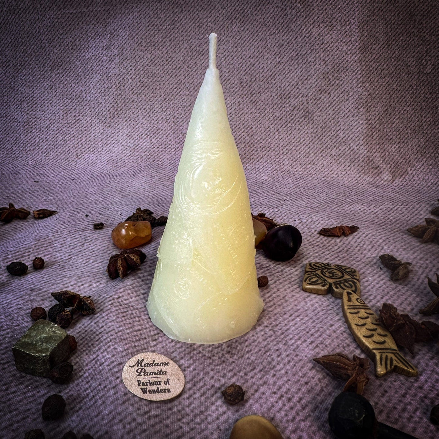 Vela Hechizo de Cera de Abeja para Hacer Dinero - Magia de Prosperidad y Abundancia