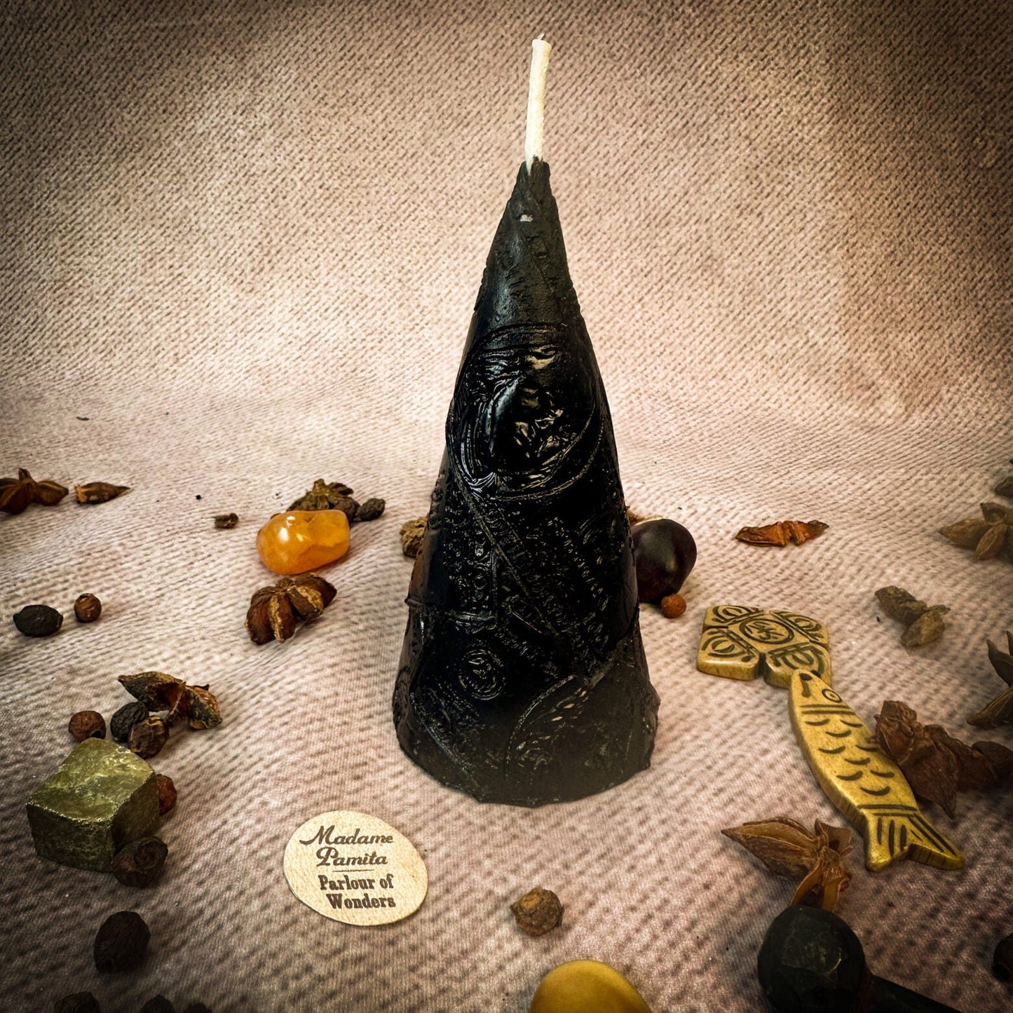 Vela Hechizo de Cera de Abeja para Hacer Dinero - Magia de Prosperidad y Abundancia