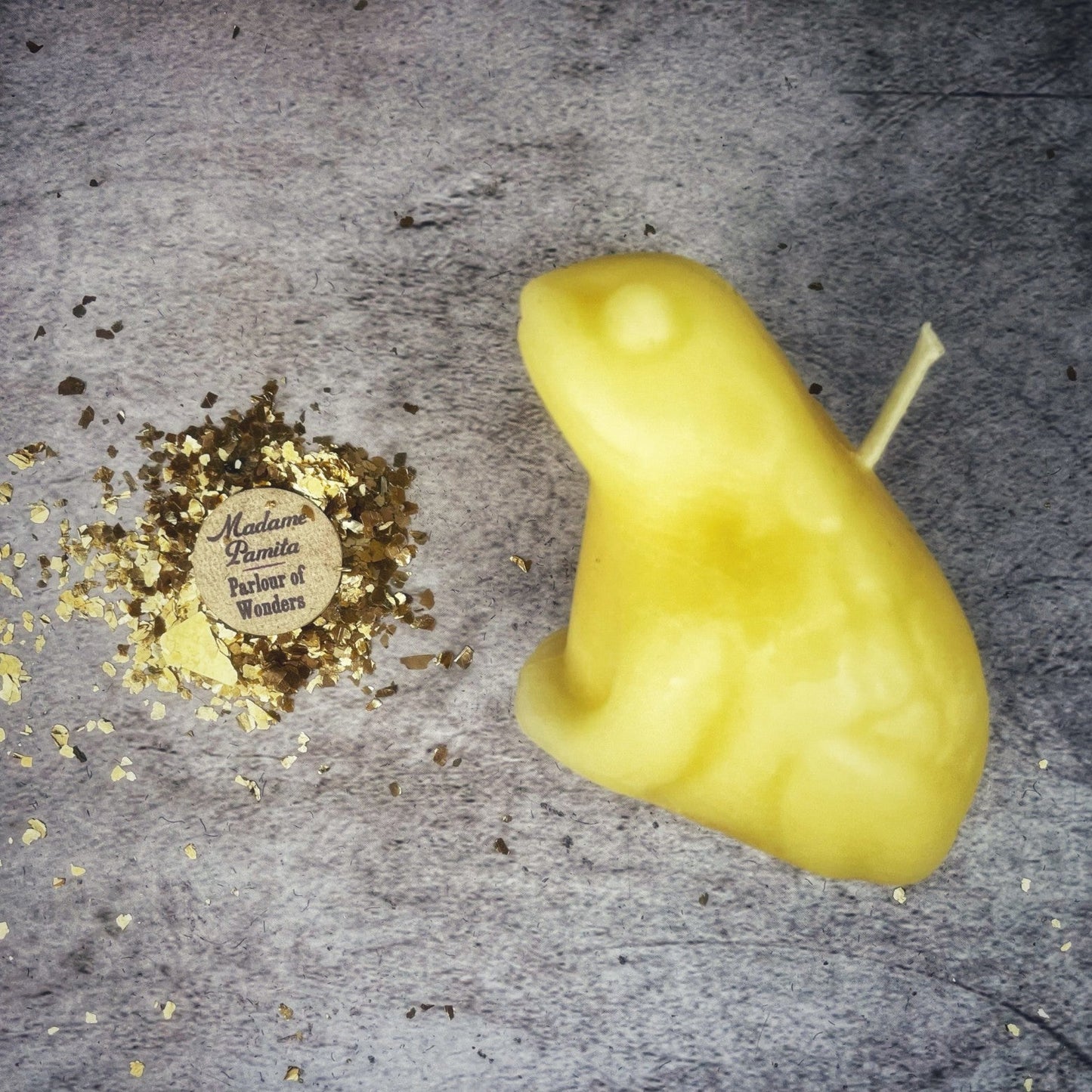 Vela Mágica Rana de la Suerte de Cera de Abeja - Magia de Abundancia y Prosperidad