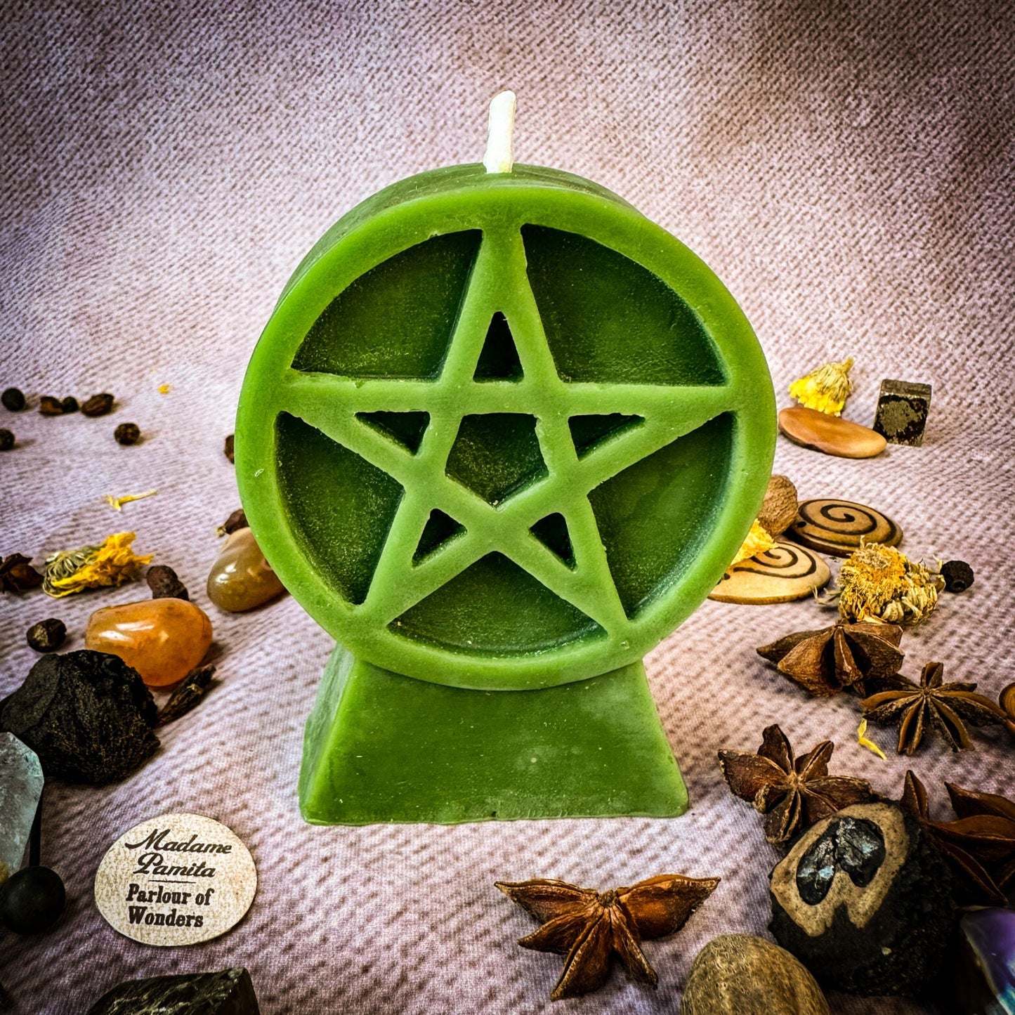 Kit de Hechizo de Vela Pentáculo de Protección - Cinco Elementos y Magia de Seguridad Espiritual
