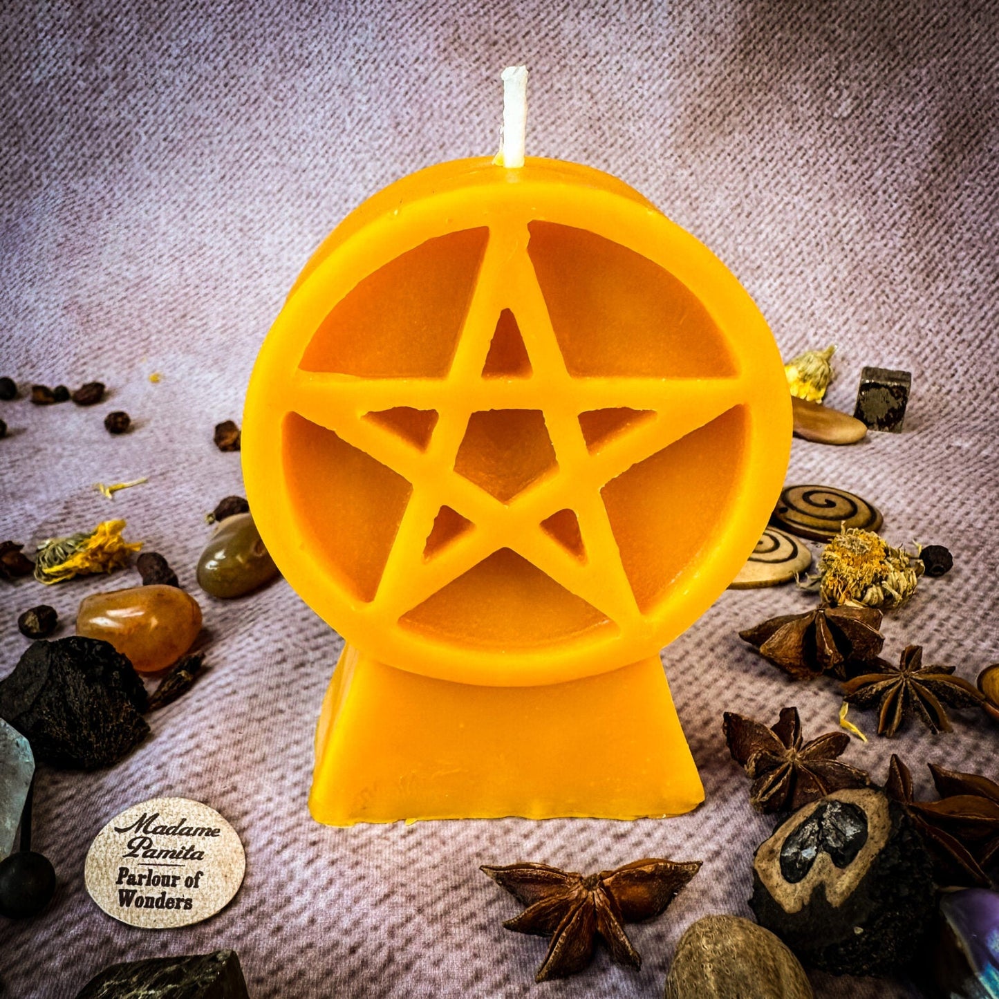 Kit de Hechizo de Vela Pentáculo de Protección - Cinco Elementos y Magia de Seguridad Espiritual