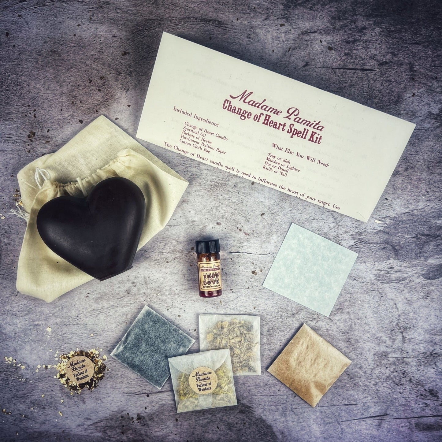 Kit de hechizos con vela para cambiar el corazón - Reconciliación amorosa y sanación emocional