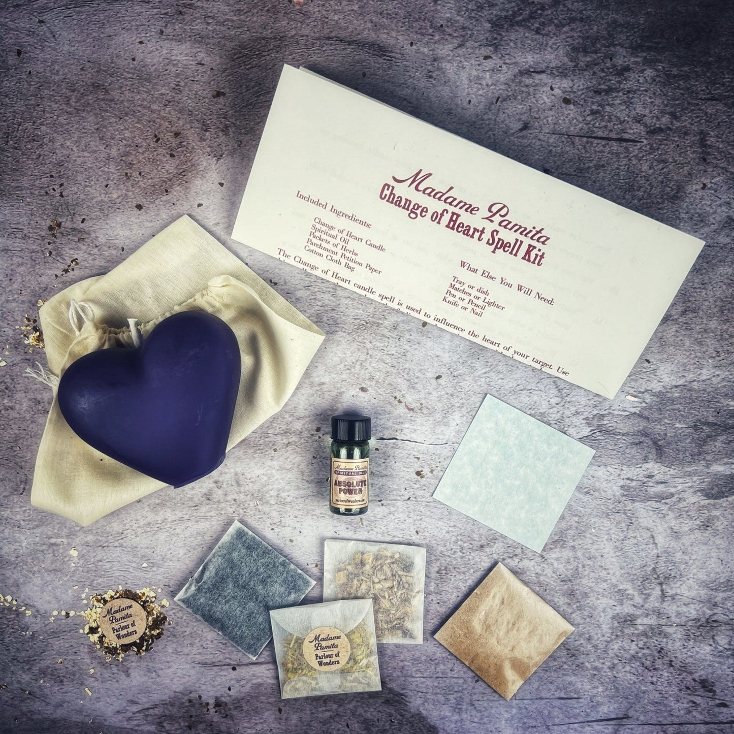 Kit de hechizos con vela para cambiar el corazón - Reconciliación amorosa y sanación emocional