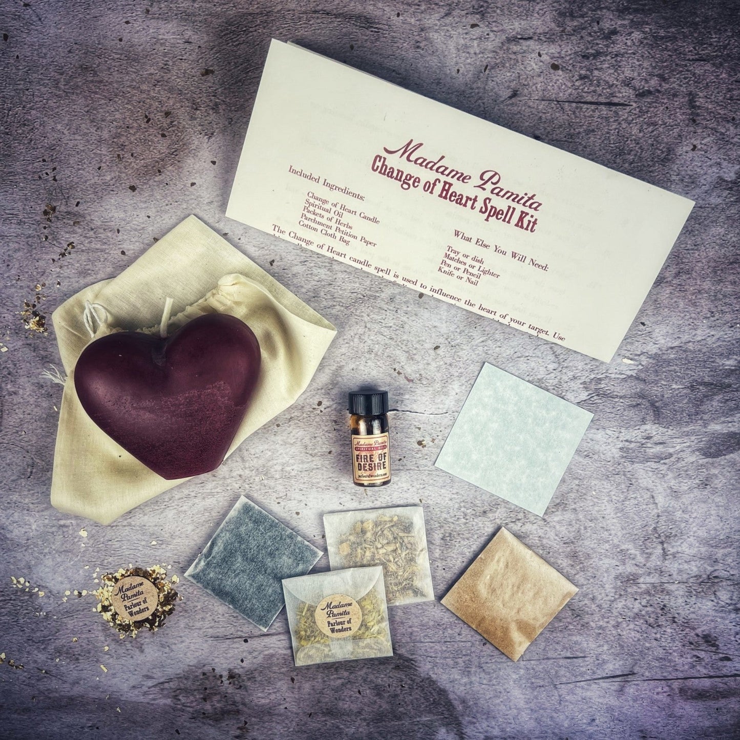 Kit de hechizos con vela para cambiar el corazón - Reconciliación amorosa y sanación emocional