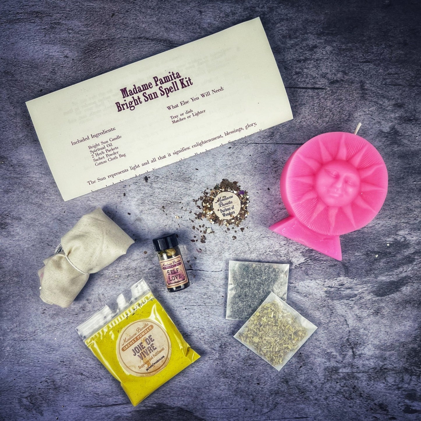 Kit de Hechizos con Velas Sol Brillante - Éxito, Fama y Energía Radiante