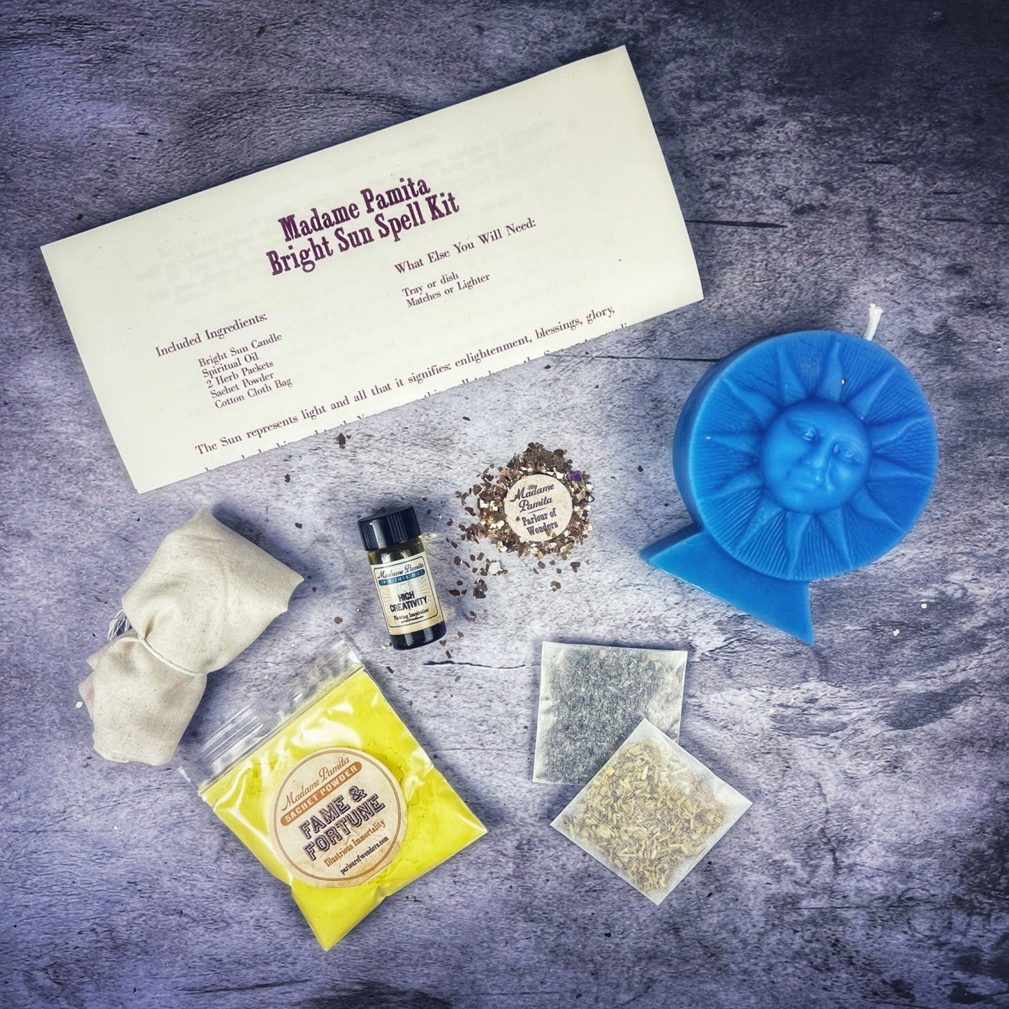 Kit de Hechizos con Velas Sol Brillante - Éxito, Fama y Energía Radiante