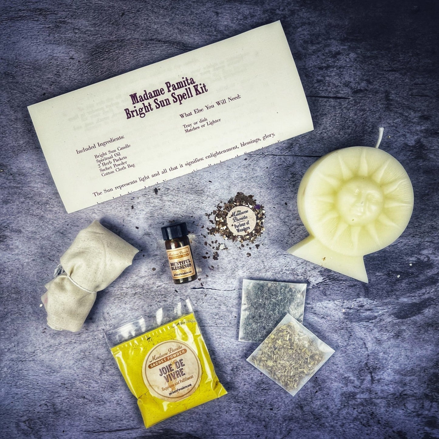 Kit de Hechizos con Velas Sol Brillante - Éxito, Fama y Energía Radiante
