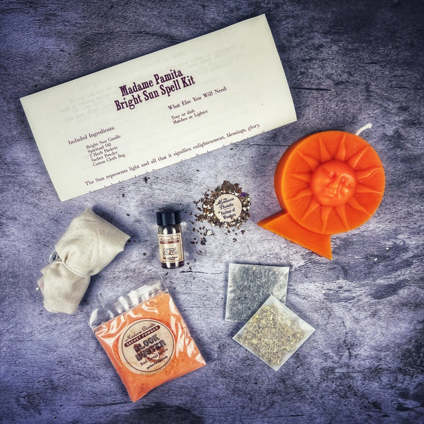 Kit de Hechizos con Velas Sol Brillante - Éxito, Fama y Energía Radiante