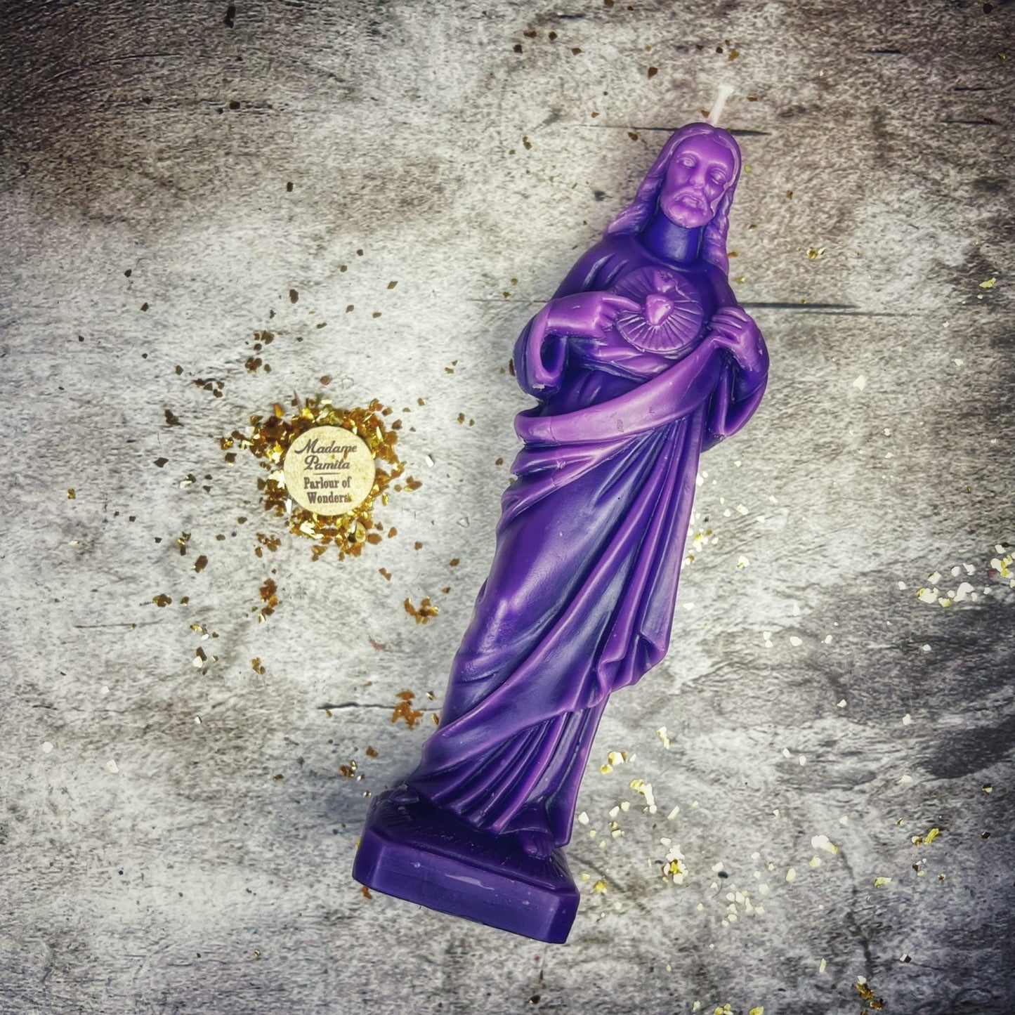Vela de cera de abeja del Sagrado Corazón de Jesús – Amor divino y milagros