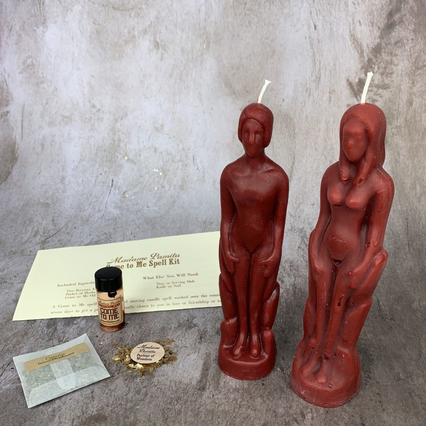 Kit de hechizos con vela "Ven a mí" Humano/Femenino - Atrae amor y pasión