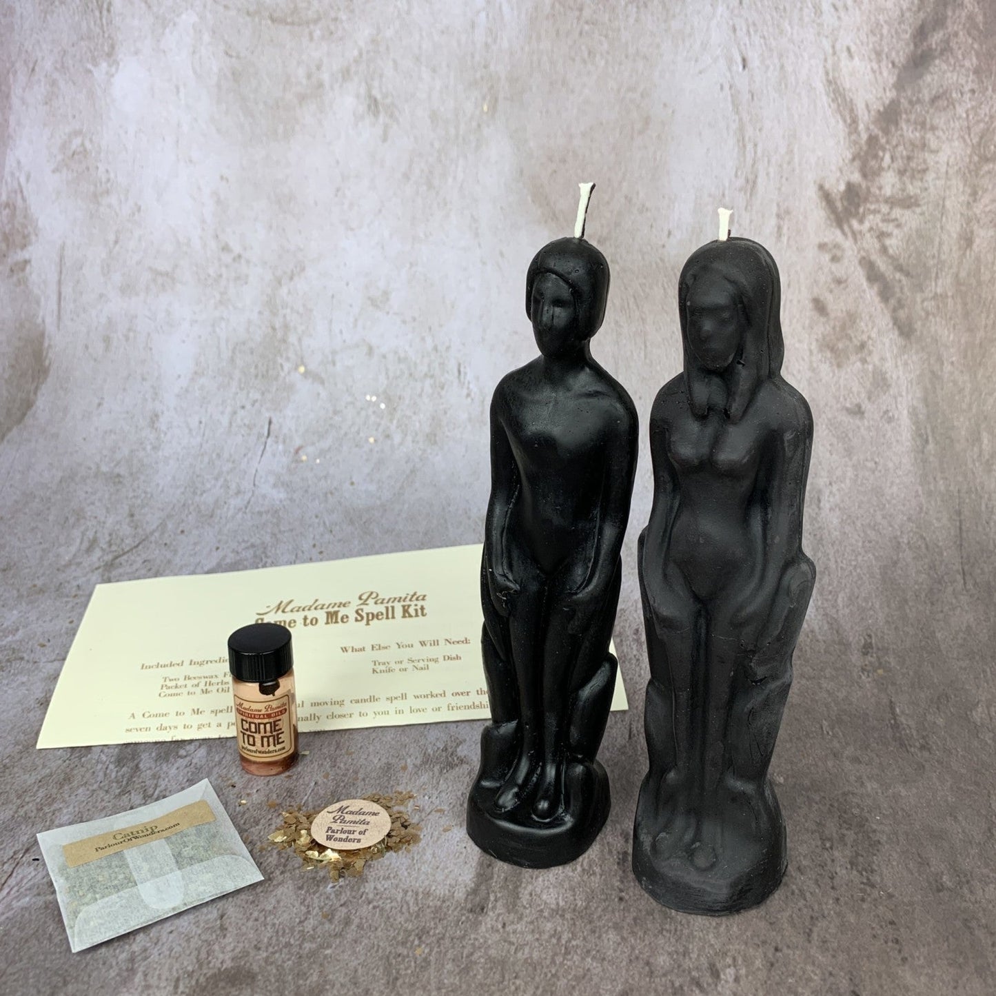 Kit de hechizos con vela "Ven a mí" Humano/Femenino - Atrae amor y pasión