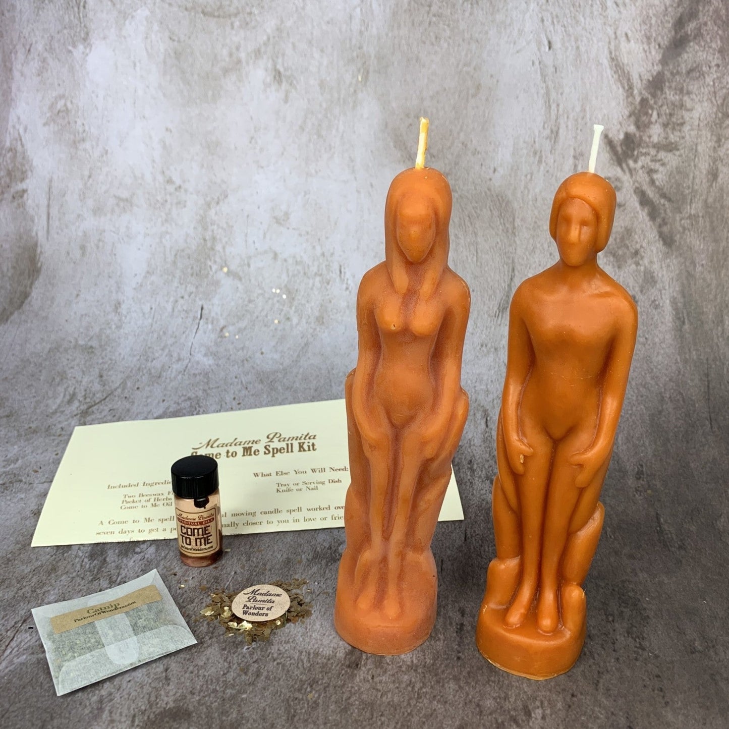 Kit de hechizos con vela "Ven a mí" Humano/Femenino - Atrae amor y pasión