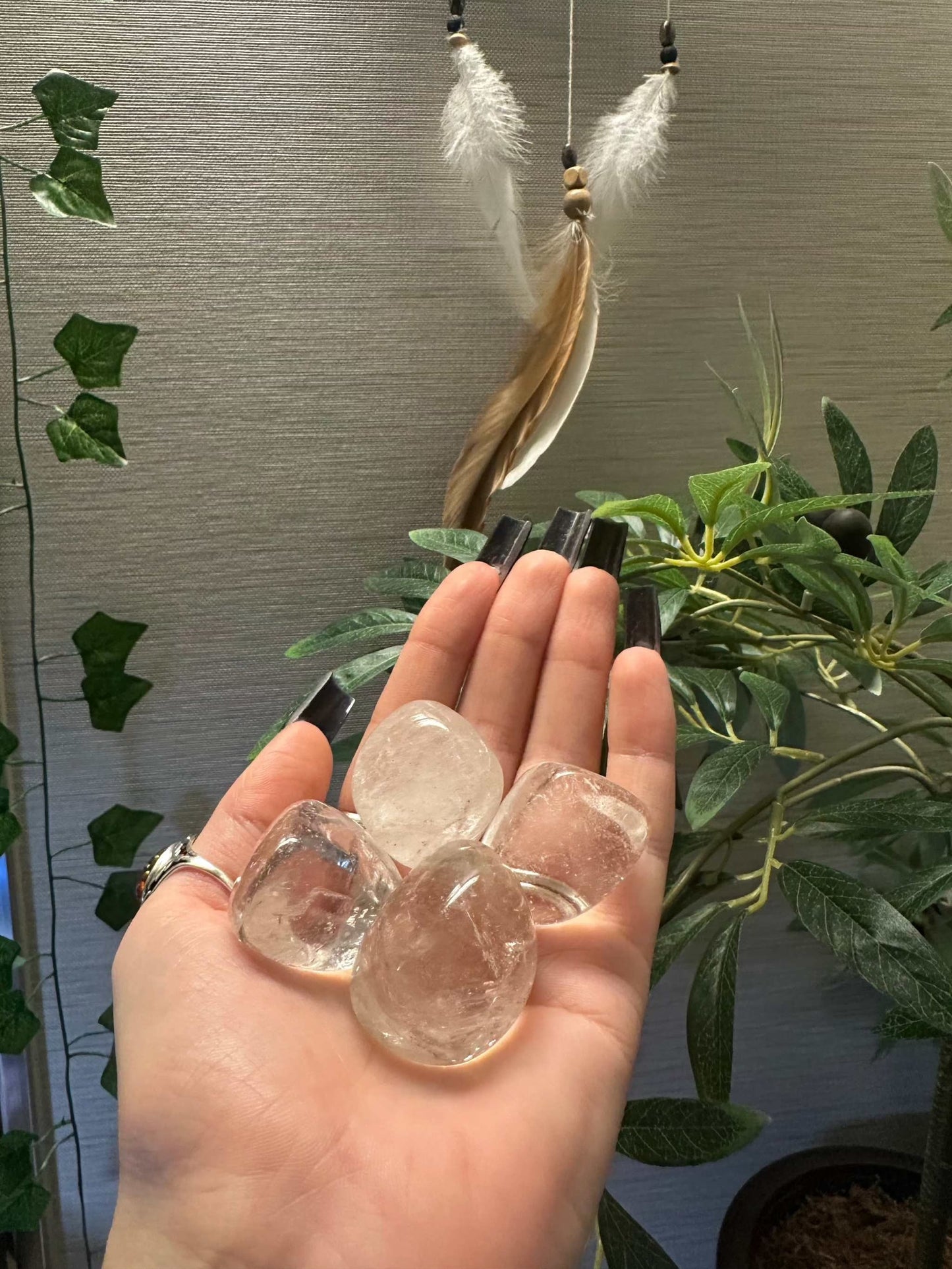Cuarzo transparente grande (piedra rodada)
