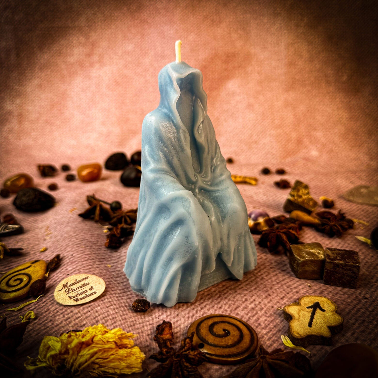 Beeswax Seer Spirit Spell Candle - Psychic Ability & Spirit Realm Connection