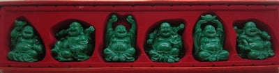 Estatuas de Buda Sonriente de 3" (Juego de 6 Figurillas) Elige el color