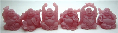 Estatuas de Buda Sonriente de 3" (Juego de 6 Figurillas) Elige el color