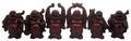 Estatuas de Buda Sonriente de 4 Pulgadas (Set de 6 Figuras) - Elija el Color