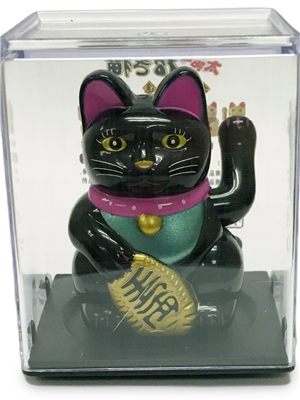 Gato de la Suerte adhesivo en caja expositora