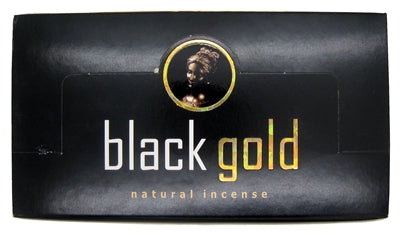 Varitas de incienso Nandita Black Gold, 15 gramos (12 unidades/caja)
