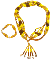 Collar y Pulsera de Oshun (Conchas)
