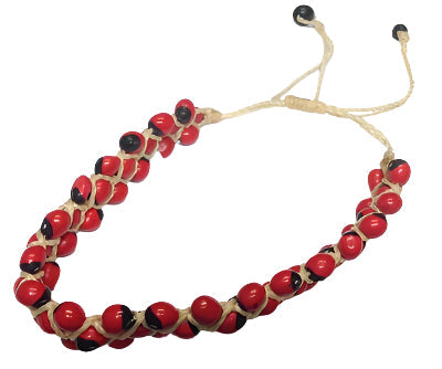 Pulsera Semillas Peonía Ojo Turco Mediana