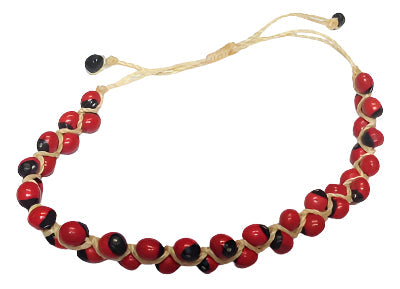 Pulsera Pequeña de Semillas de Peonía con Ojo Turco
