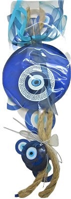 Ojo Turco - Ojo turco con círculo de adivinación y arnés de hilo Amuleto/Colgante 25.4 cm