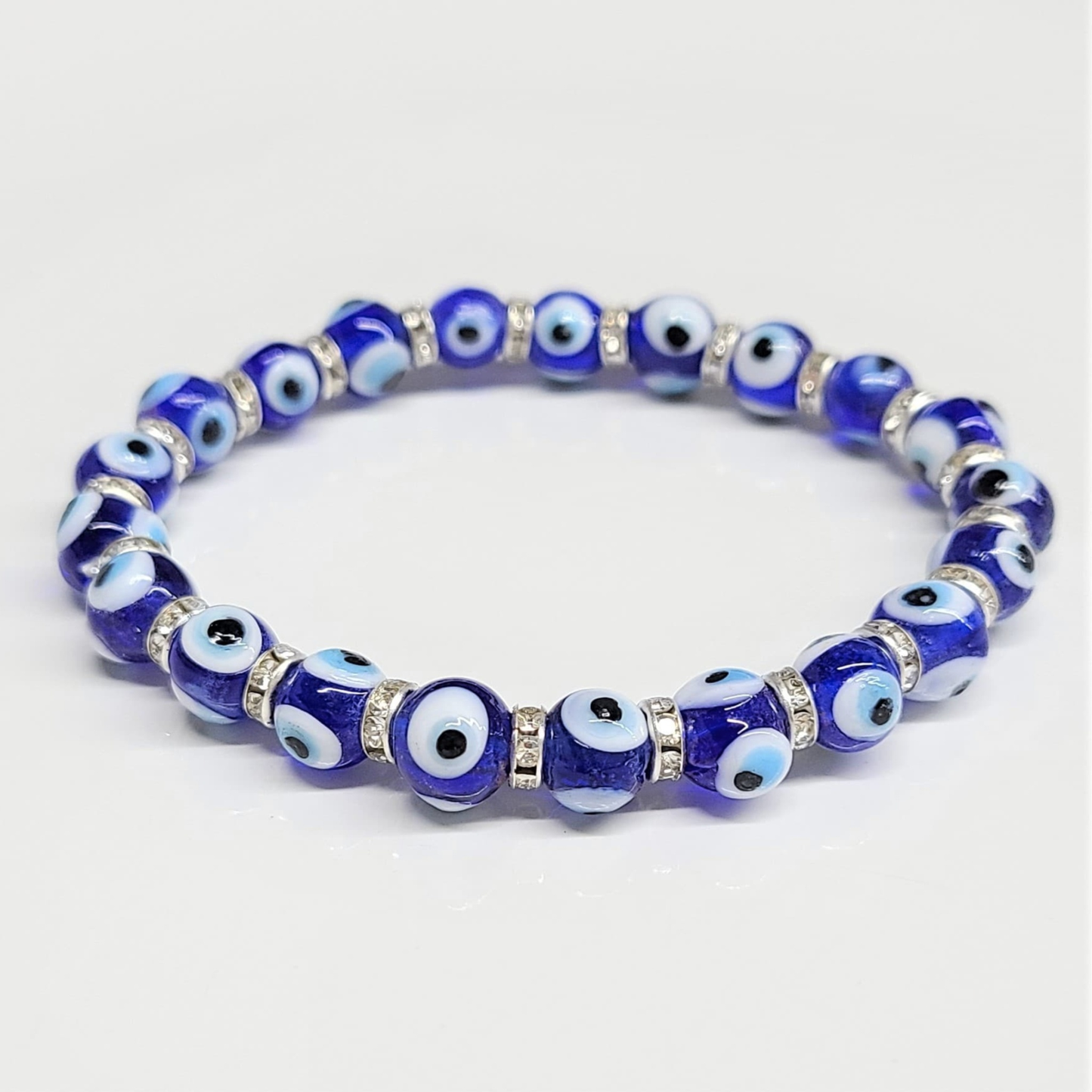 Pulsera de Cuentas Redondas Ojo Turco - Dios te Observa