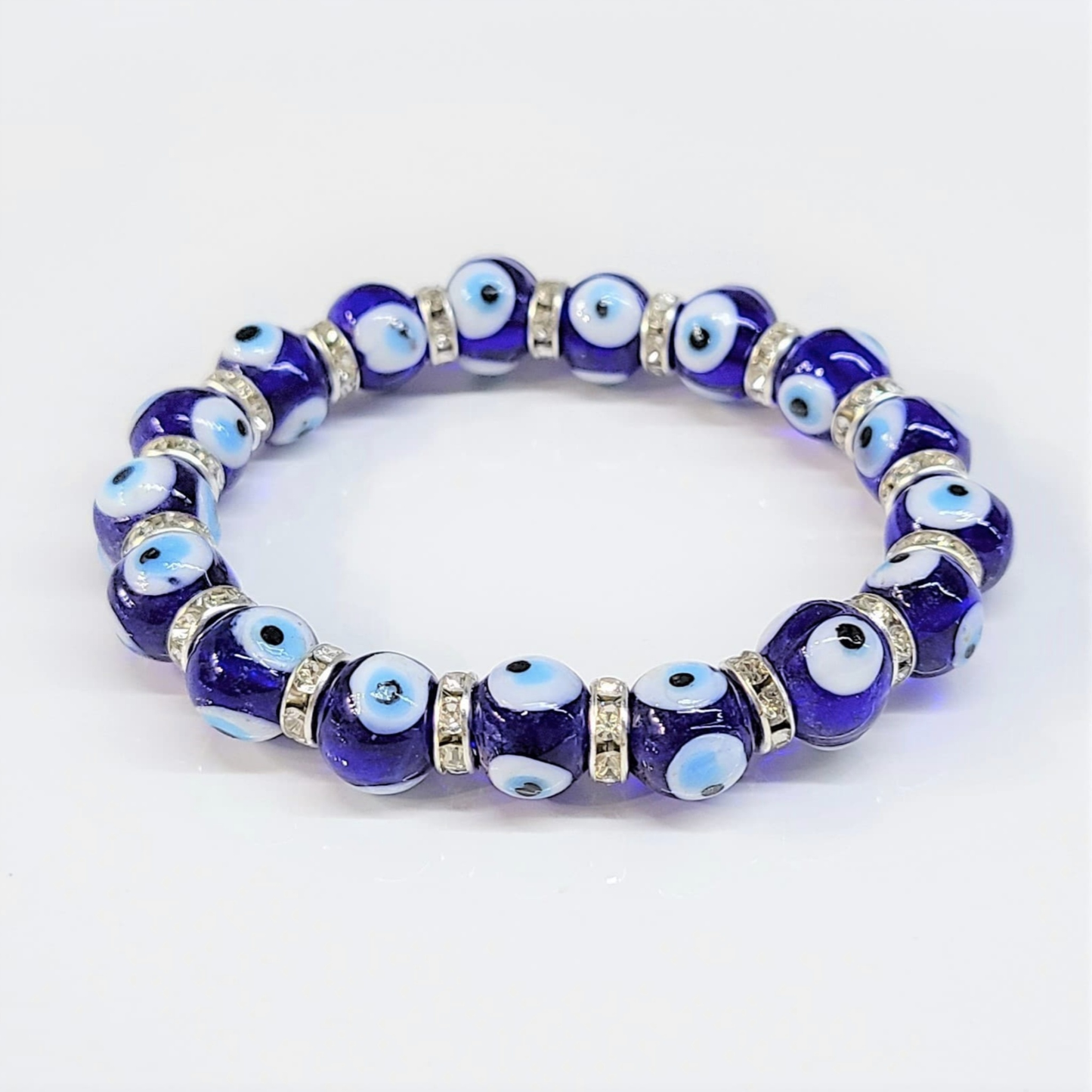 Pulsera de Cuentas Redondas Ojo Turco - Dios te Observa