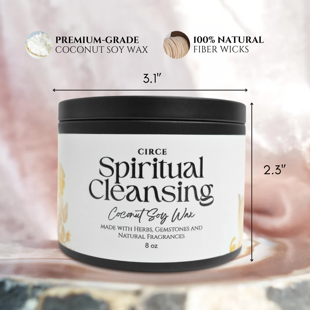 Vela de limpieza espiritual – Vela ritual de limpieza energética de 8 oz