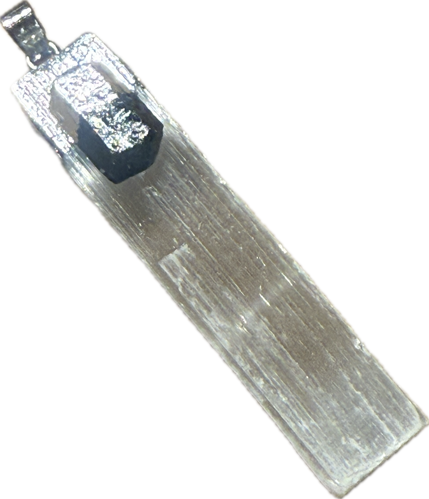 Colgante de selenita con activador de turmalina