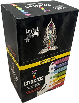 Tribal Soul - 7 CHAKRA - Varitas de Incienso para Sahumerio (Caja de 12 Paquetes)