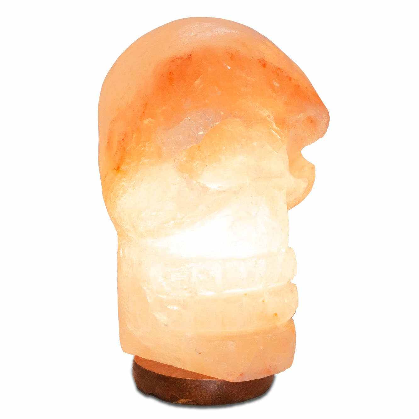 Lámpara de sal con forma de calavera - 24,13 cm promedio - Cable, Bombilla, Atenuador