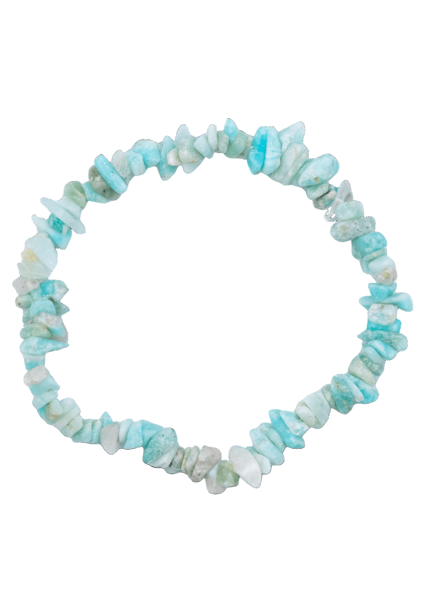 Pulsera elástica de chips de amazonita