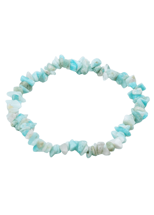 Pulsera elástica de chips de amazonita