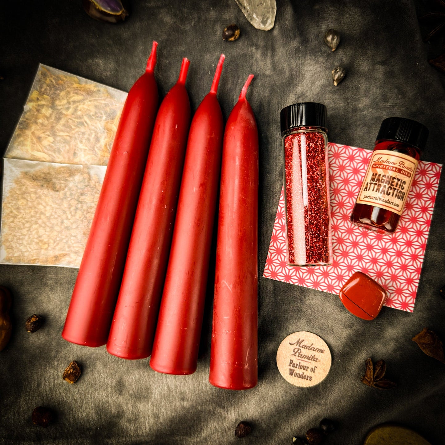 Paquete de Refuerzo de Hechizo con Vela de Atracción - Añade Magnetismo a Cualquier Kit de Hechizos con Velas