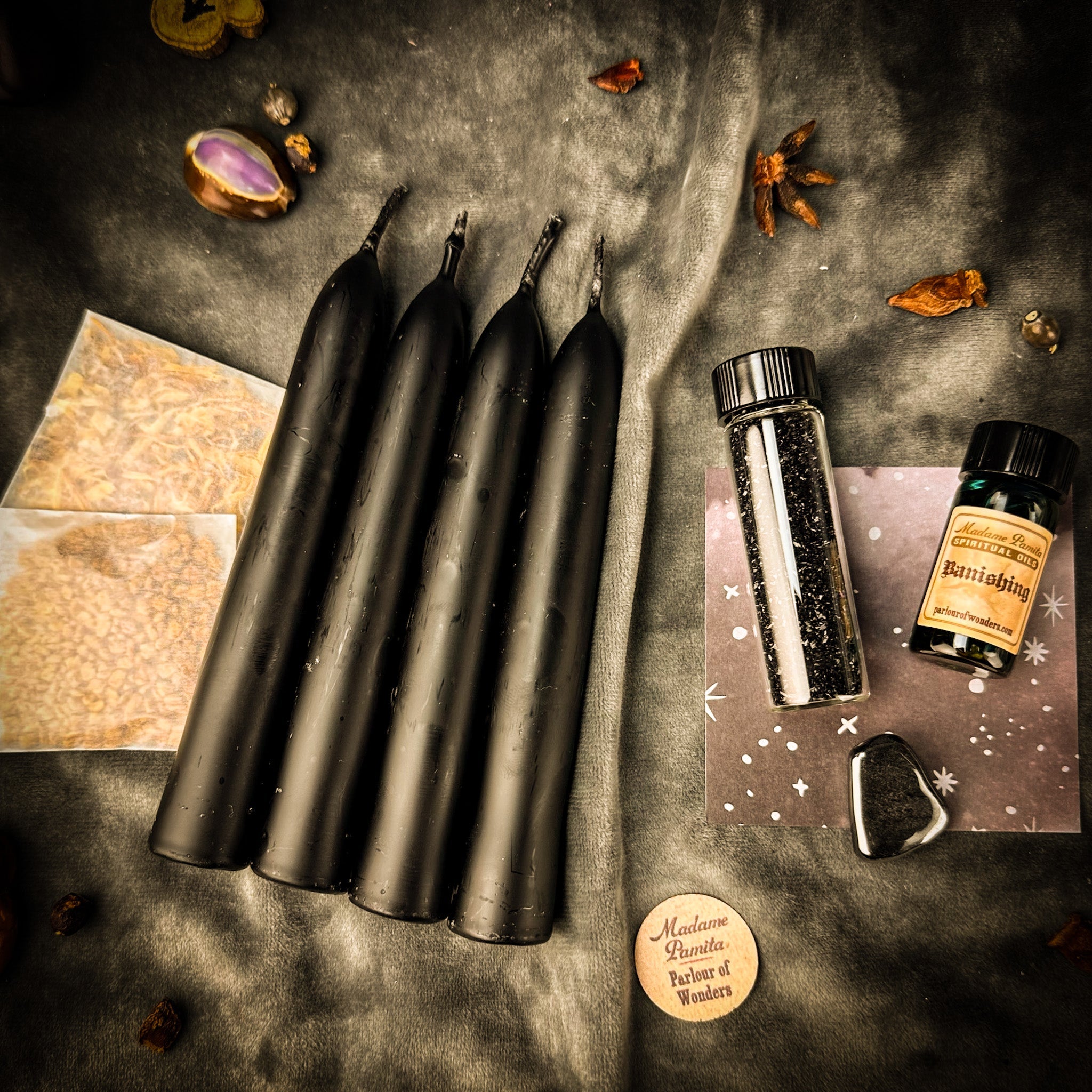 Paquete de Refuerzo de Hechizo con Velas de Destierro - Agrega Poder de Eliminación a Cualquier Kit de Hechizos con Velas