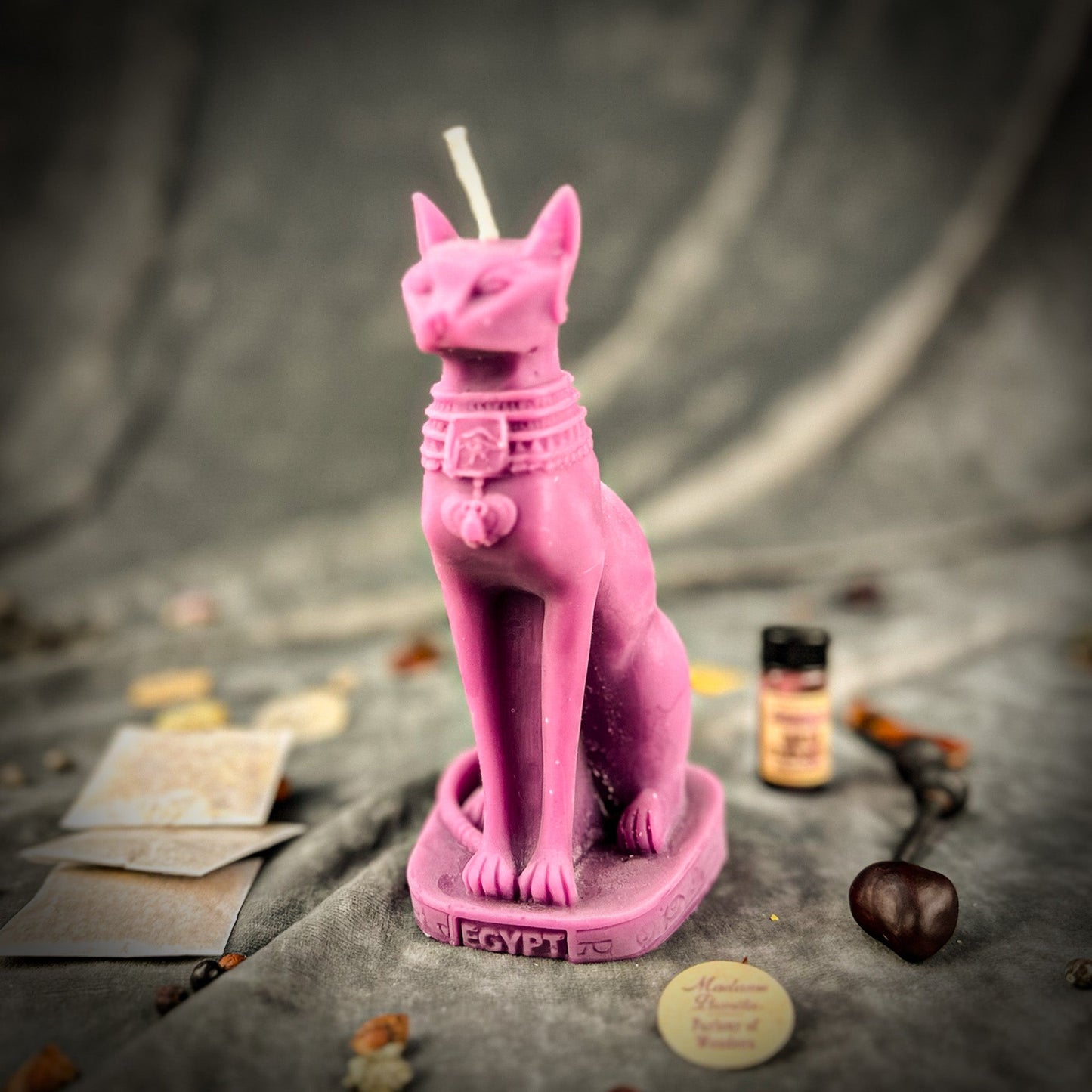 Kit de Hechizos con Velas Bast - Magia de Protección y Fertilidad de la Diosa Egipcia