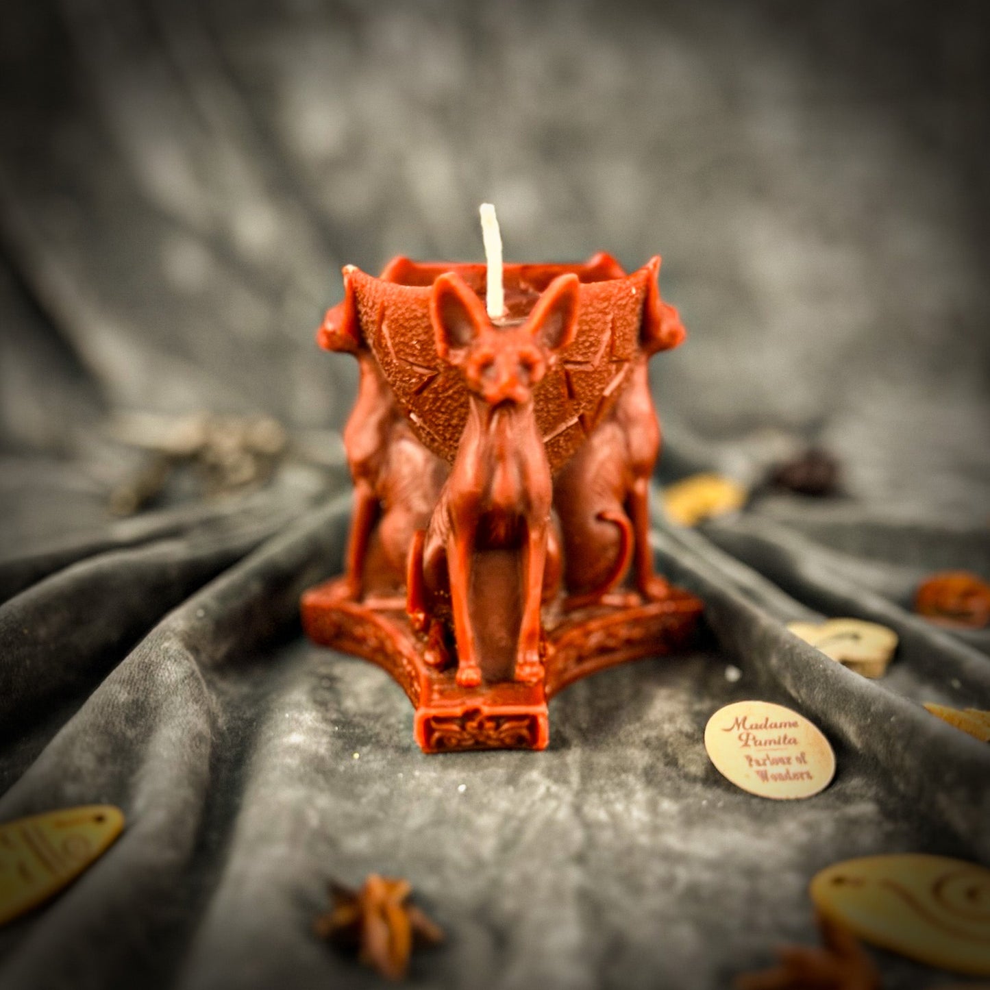 Kit de hechizo de vela de triple protección Bastet - Protección de la Diosa y magia familiar