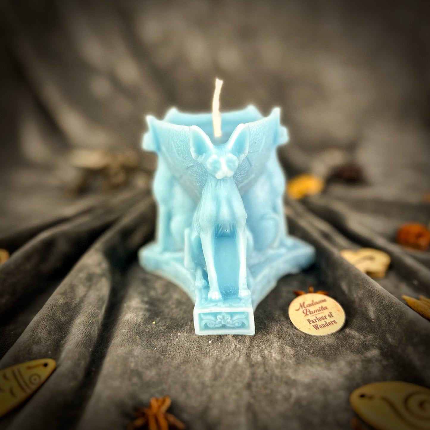 Kit de hechizo de vela de triple protección Bastet - Protección de la Diosa y magia familiar