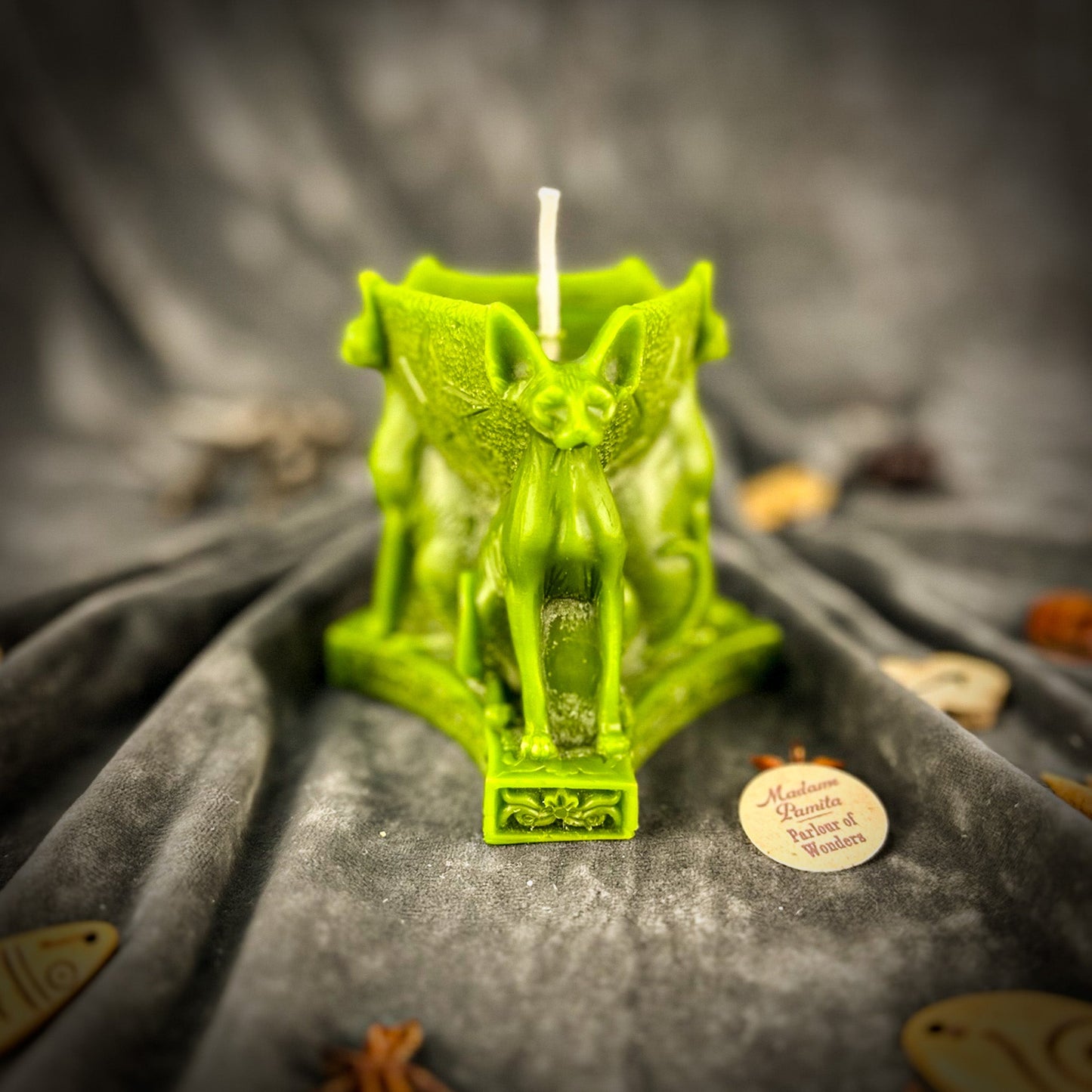 Kit de hechizo de vela de triple protección Bastet - Protección de la Diosa y magia familiar