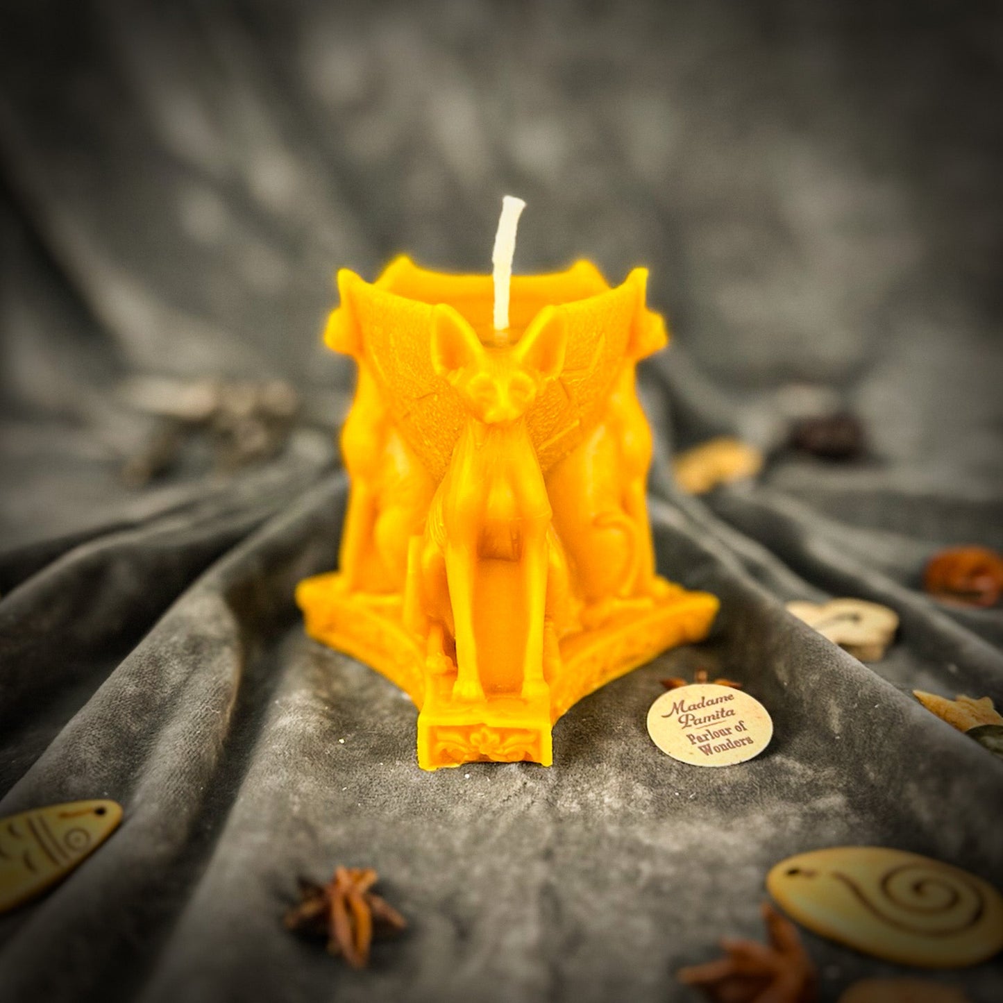 Kit de hechizo de vela de triple protección Bastet - Protección de la Diosa y magia familiar
