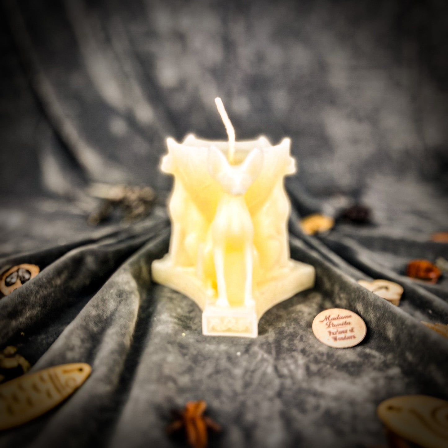 Kit de hechizo de vela de triple protección Bastet - Protección de la Diosa y magia familiar