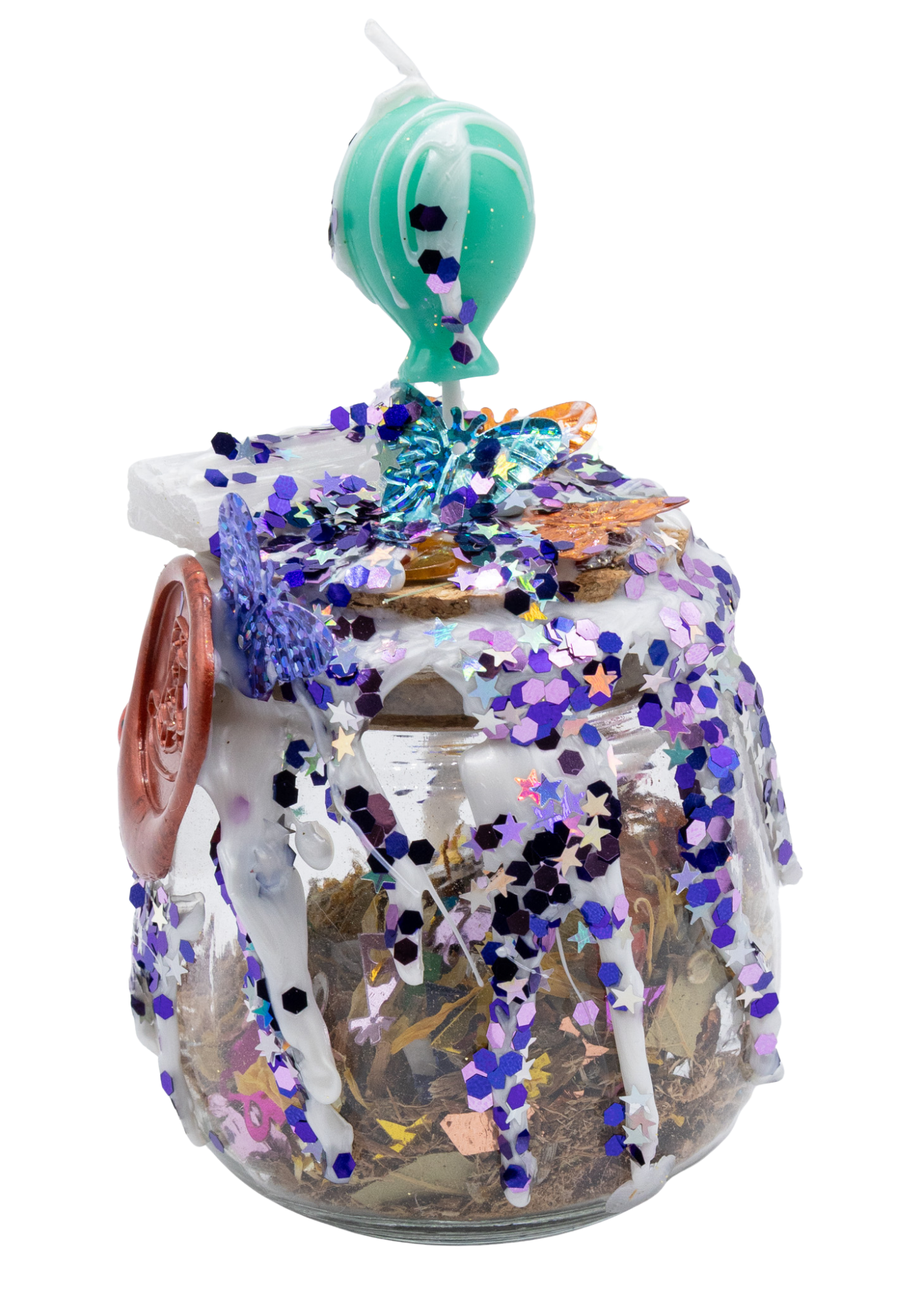 Tarro mágico de deseos de cumpleaños y besos de mariposa