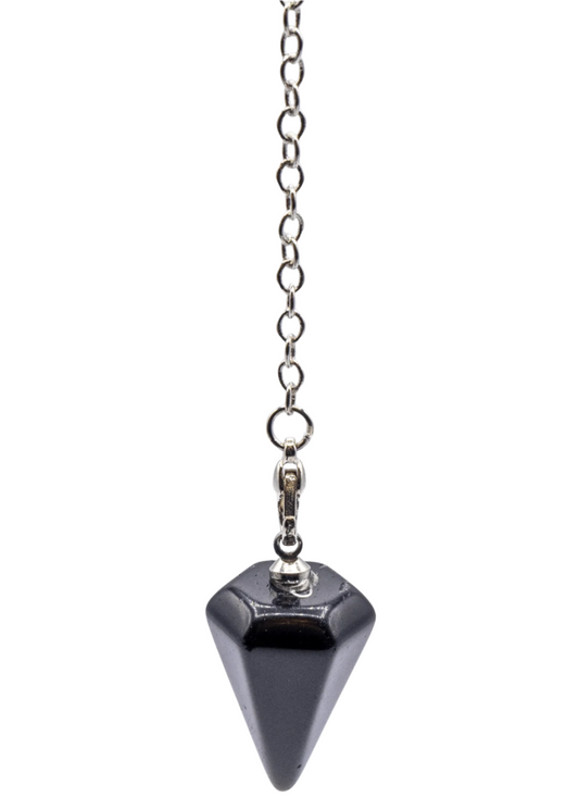 Péndulo de cristal de ágata negra