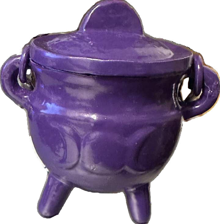 Caldero de hierro fundido con tapa - Morado mágico