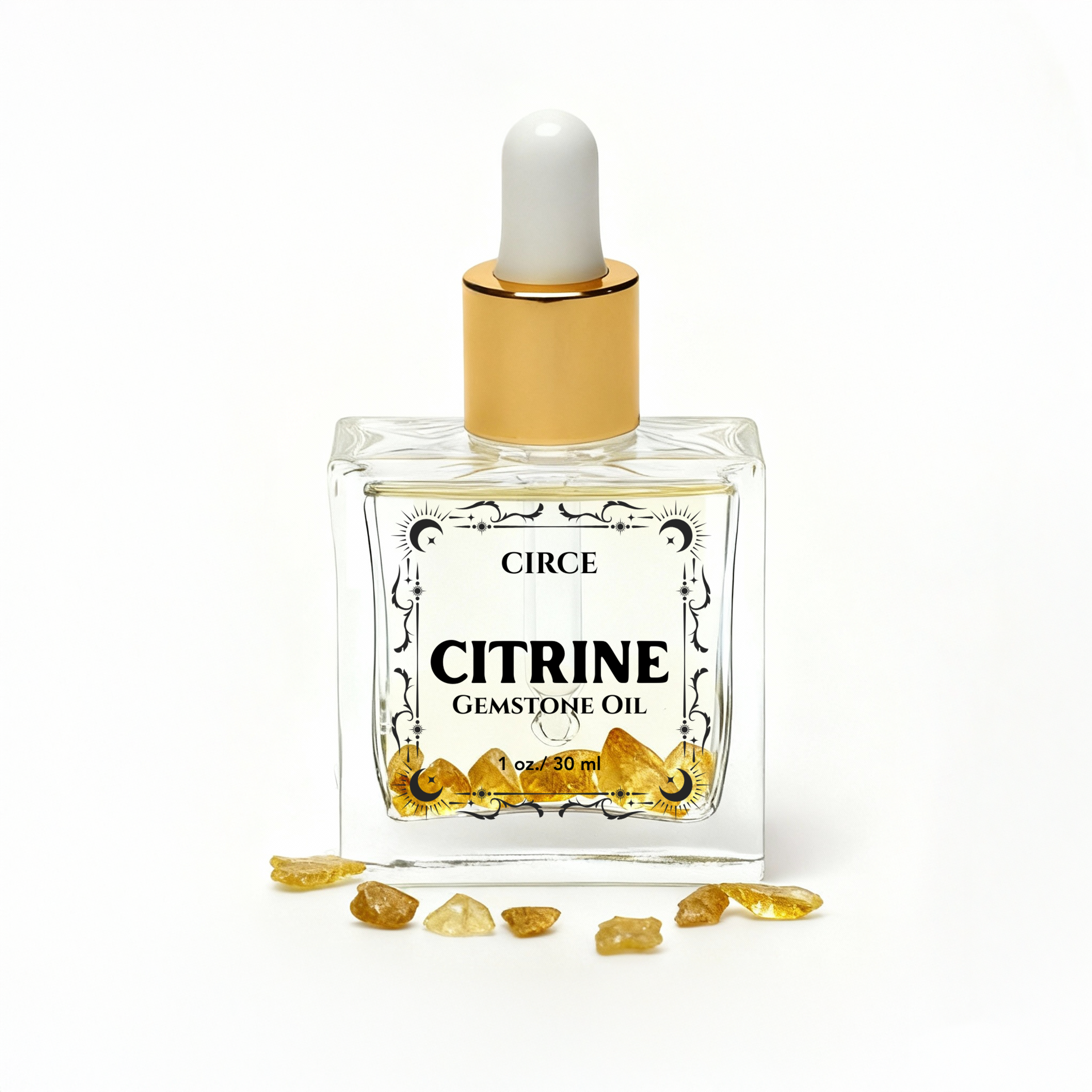 Trío de Aceites Corporales de Cristal – Set de Descubrimiento Cuarzo Rosa, Citrino y Obsidiana