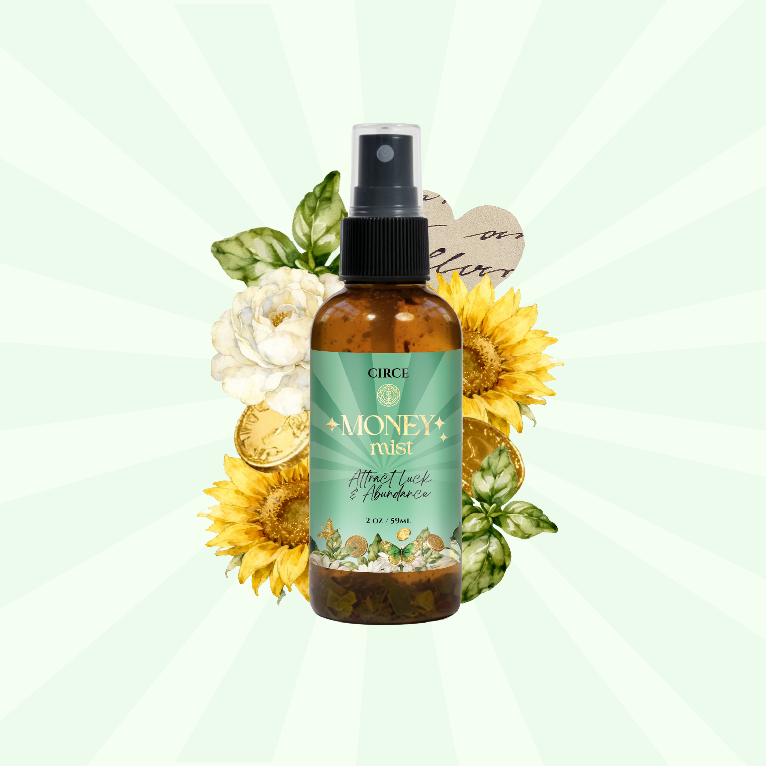 Money Mist – Spray de abundancia y prosperidad de 2 oz | Laurel y canela