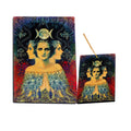 Incense Burner Plate, Wooden - Moon Goddess (3.5 x 5)
