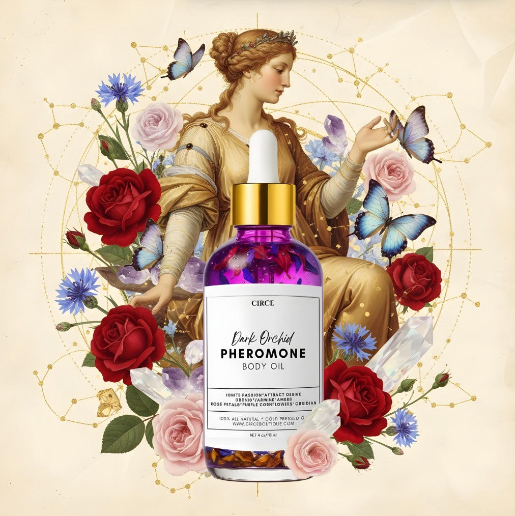 Aceite Corporal con Feromonas Orquídea Oscura – Aceite Ritual de Orquídea, Jazmín y Ámbar
